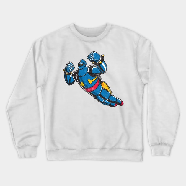 Gigantor the space age robot - grungy Crewneck Sweatshirt by GraficBakeHouse